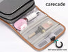 carecade Hanging Toiletry Bag, Travel Makeup Bag Cosmetic Organizer with Brush Holder Water-resistant